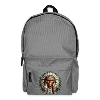Amérindien Peau rouge d’Amérique - Sac à dos - gris éléphant - Devant