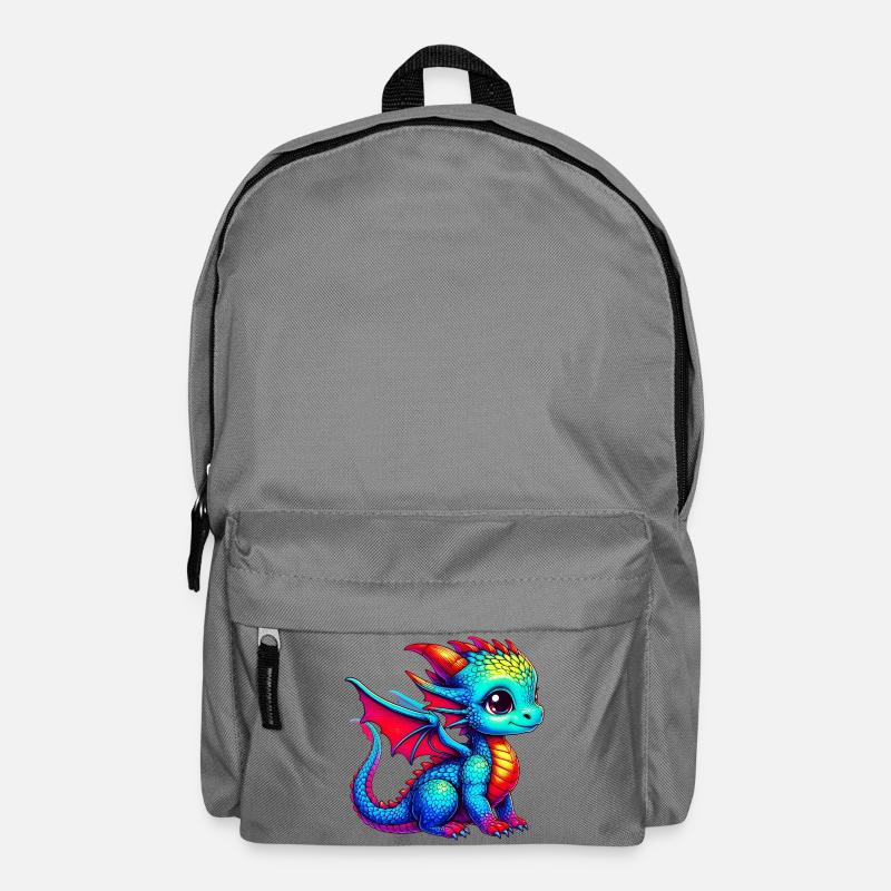 Drache - Rucksack - Mittelgrau