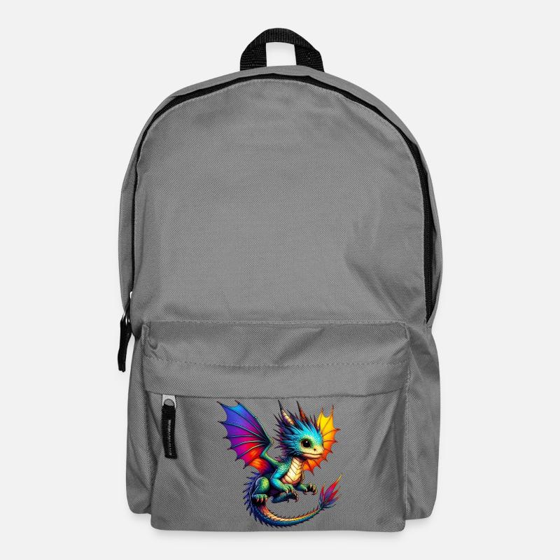 Drache - Rucksack - Mittelgrau