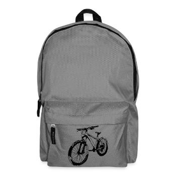 Cyclist Drawing - Backpack - elephant grey - Front