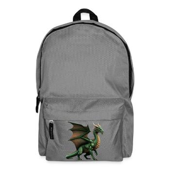 Legendärer grüner Drache - Rucksack - Mittelgrau - Vorne
