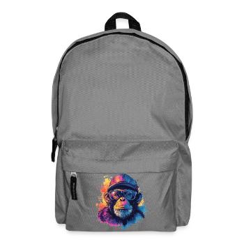 Wasserfarben Hipster Affe - Rucksack - Mittelgrau - Vorne