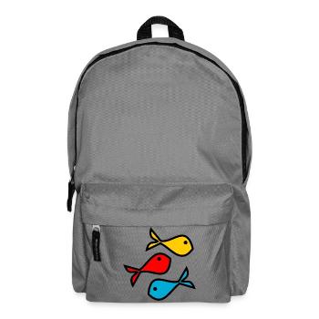 FISH. SARDINE. APRIL FOOL. SEA. OCEAN - Backpack - elephant grey - Front