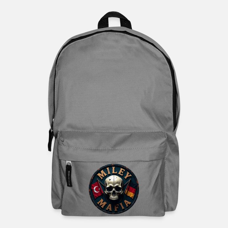 Military Skull with Flags - Backpack - elephant grey