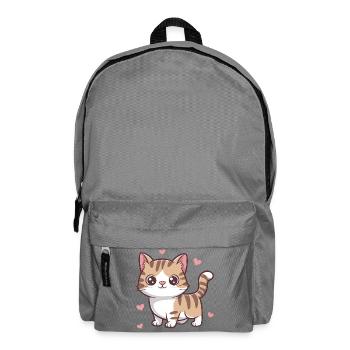 Mignon amoureux des chats - Sac à dos - gris éléphant - Devant