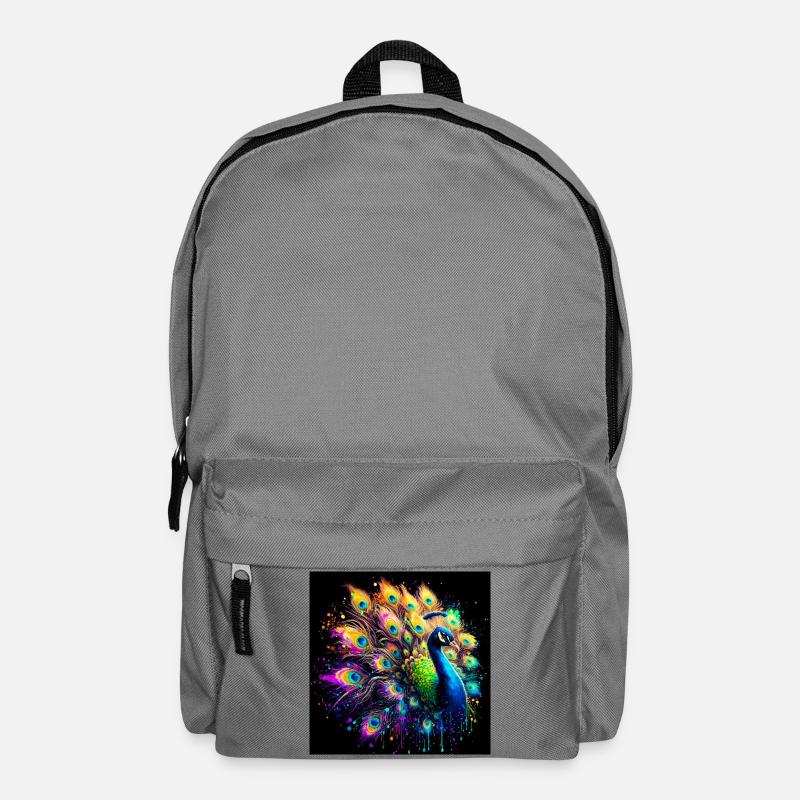 Pfau - Rucksack - Mittelgrau