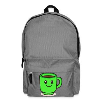 kaffeetasse-smile-cartoon - Rucksack - Mittelgrau - Vorne