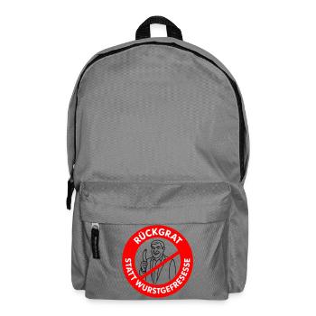 Colonne vertébrale au lieu de manger des saucisses ! COULEURS SOUHAITÉES Bande dessinée - Sac à dos - gris éléphant - Devant