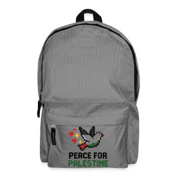 dove of peace in the colours of Palestine - Backpack - elephant grey - Front