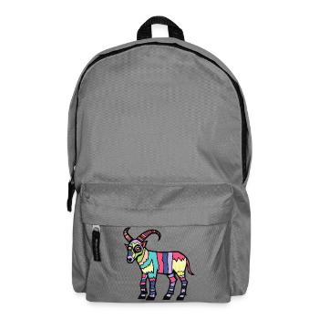 Chèvre de montagne Halloween Zombie - Sac à dos - gris éléphant - Devant