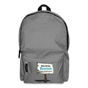 Mia Redn Bavarian dialect Humor - Backpack - elephant grey - Front