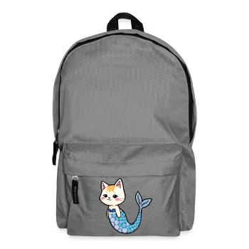 Chat comme sirène - Sac à dos - gris éléphant - Devant