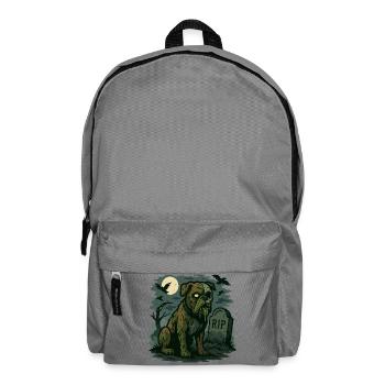 Zombie Bulldog - Chien mort-vivant Halloween Design. - Sac à dos - gris éléphant - Devant