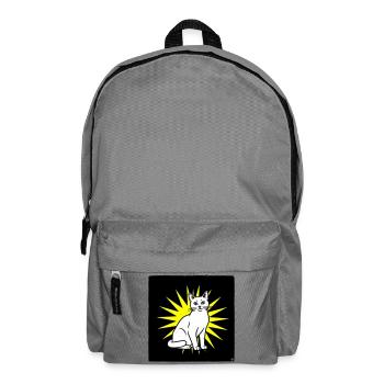Cool cat in pop art & punk rock style - Backpack - elephant grey - Front