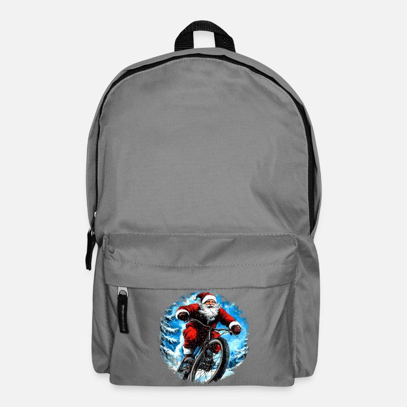 Mountain bikers Christmas - Backpack - elephant grey