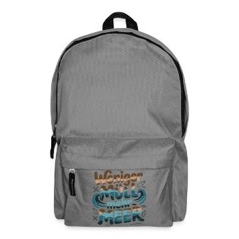 Less Waste More Sea Environmental Awareness Statement - Backpack - elephant grey - Front