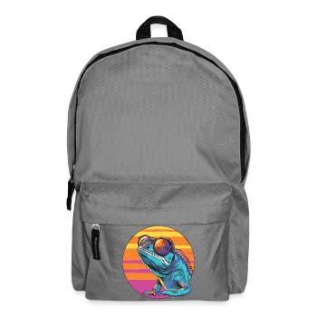 Caméléon avec des lunettes de soleil - Sac à dos - gris éléphant - Devant