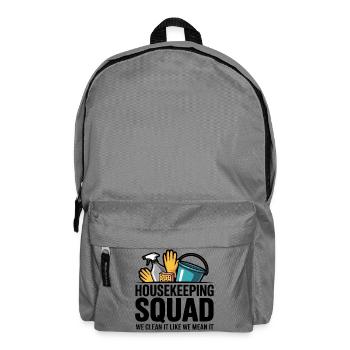Funny Cleaning Design - Backpack - elephant grey - Front