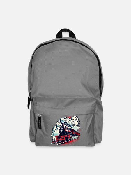 Dampflok - Rucksack - Mittelgrau