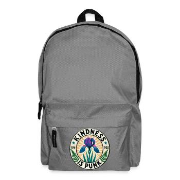 Freundlichkeit ist Punk-Iris-Patch - Rucksack - Mittelgrau - Vorne