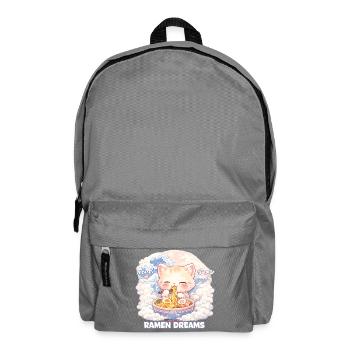 Kawaii Katze Ramen Nudeln Anime Katze - Rucksack - Mittelgrau - Vorne