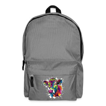 Cow Pop Art Color Explosion - Backpack - elephant grey - Front