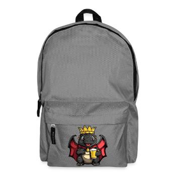 Dinosaur Stegosaurus Beer King - Backpack - elephant grey - Front