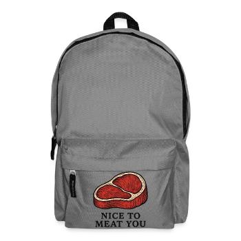 Nice to Meat You Steak Design - Sac à dos - gris éléphant - Devant