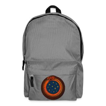 Cosmic Ouroboros Emblem - Backpack - elephant grey - Front