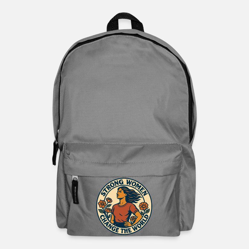 Strong women change the world - Backpack - elephant grey