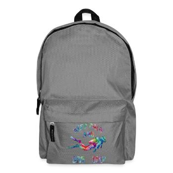 Bunter Tauchgang Spruch - Rucksack - Mittelgrau - Vorne