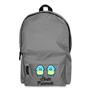 Pinguine Beste Freunde - Rucksack - Mittelgrau - Vorne