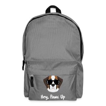 Cool Saint Bernard Sunglasses Paws Up Dog - Backpack - elephant grey - Front