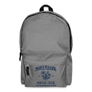 People Pleasing Social Club – Sorry for... - Backpack - elephant grey - Front