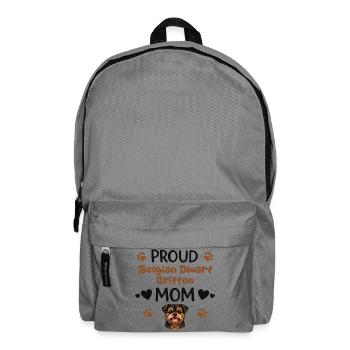 Proud Griffon Mother, Belgian Dwarf Griffon - Backpack - elephant grey - Front