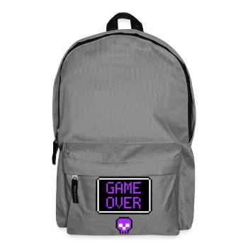 Game Over Totenkopf Pixel Art - Rucksack - Mittelgrau - Vorne