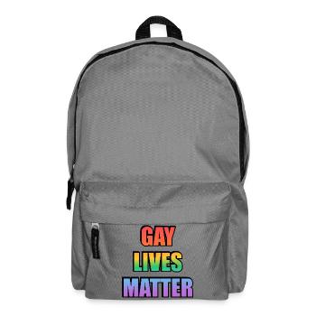 Gay Lives Matter Regenbogen-Tee - Rucksack - Mittelgrau - Vorne