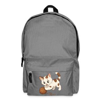 Kitten plays - Backpack - elephant grey - Front