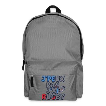 rugby, fan de rugby, rugby humour - Sac à dos - gris éléphant - Devant
