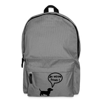 Chien - Je m'en fous - Sac à dos - gris éléphant - Devant