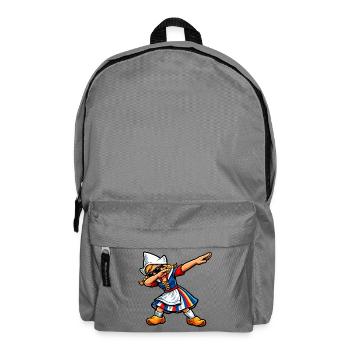 Dabbing Holländerin - Rucksack - Mittelgrau - Vorne