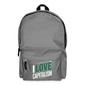 I Love Capitalism Unternehmer Aktien Kapitalismus - Rucksack - Mittelgrau - Vorne