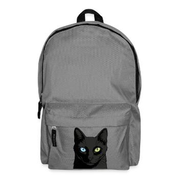 Zweifarbige Katze mit Heterochromie - Rucksack - Mittelgrau - Vorne