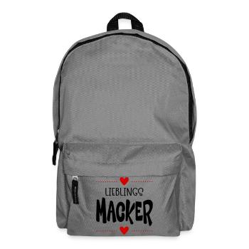 Macker Liebling - Rucksack - Mittelgrau - Vorne