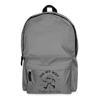 Retro Sun: On My Way to Brighten Your Day - Backpack - elephant grey - Front