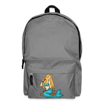 Mermaid on a rock - Backpack - elephant grey - Front