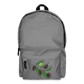 Olive branch vector print - Backpack - elephant grey - Front