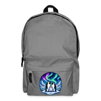 AuroraPinguine am Eisland - Backpack - elephant grey - Front