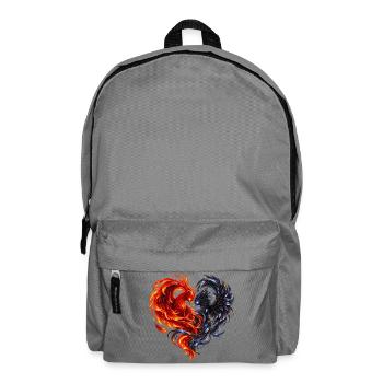 Flame & Diamond - Phönixherz - Rucksack - Mittelgrau - Vorne
