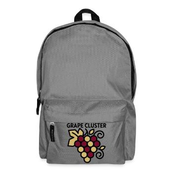 Weintrauben Reben Wappen Logo - Rucksack - Mittelgrau - Vorne